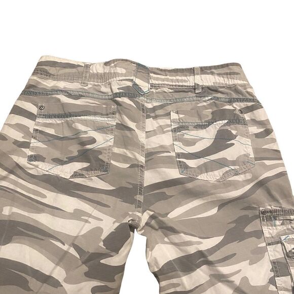 Y2K Cabelas Gray Camo Straight Leg Cargo Relaxed Trail Utility Streetwear Pants - Picture 4 of 7